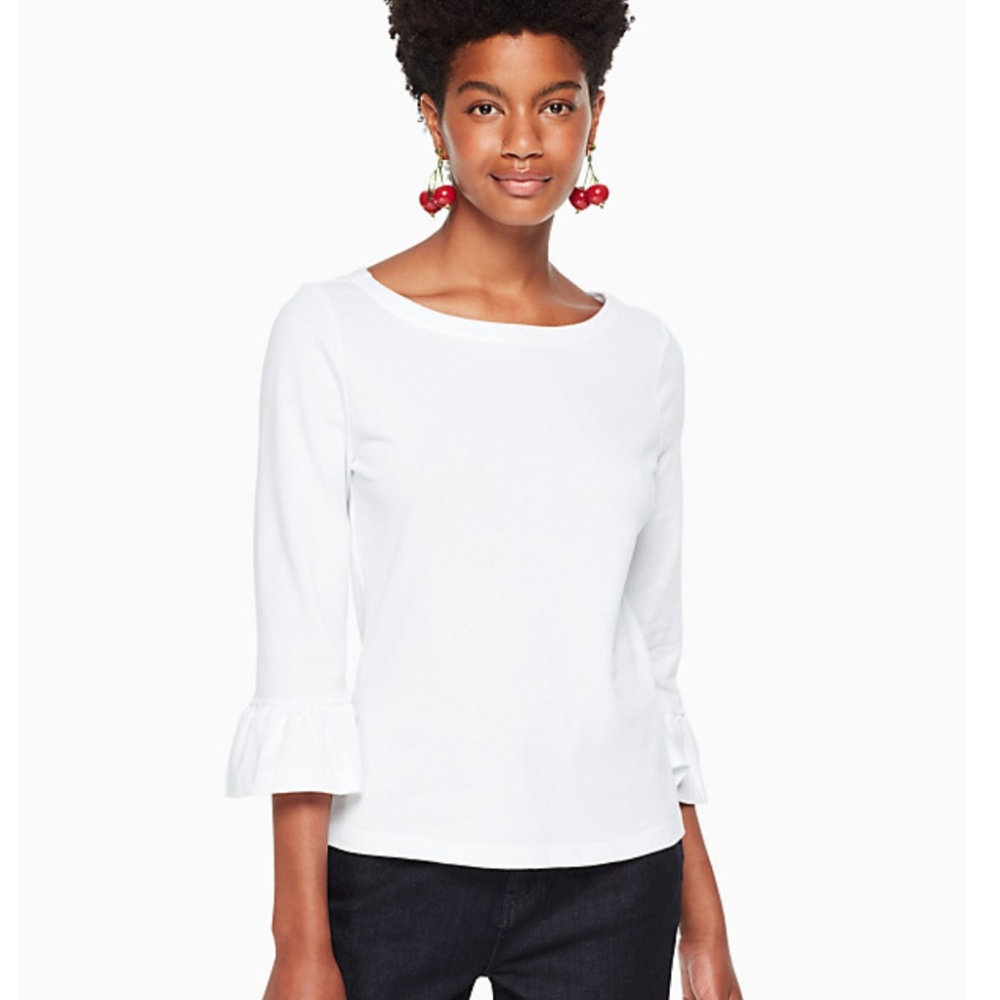 White cotton t-shirt Kate Spade